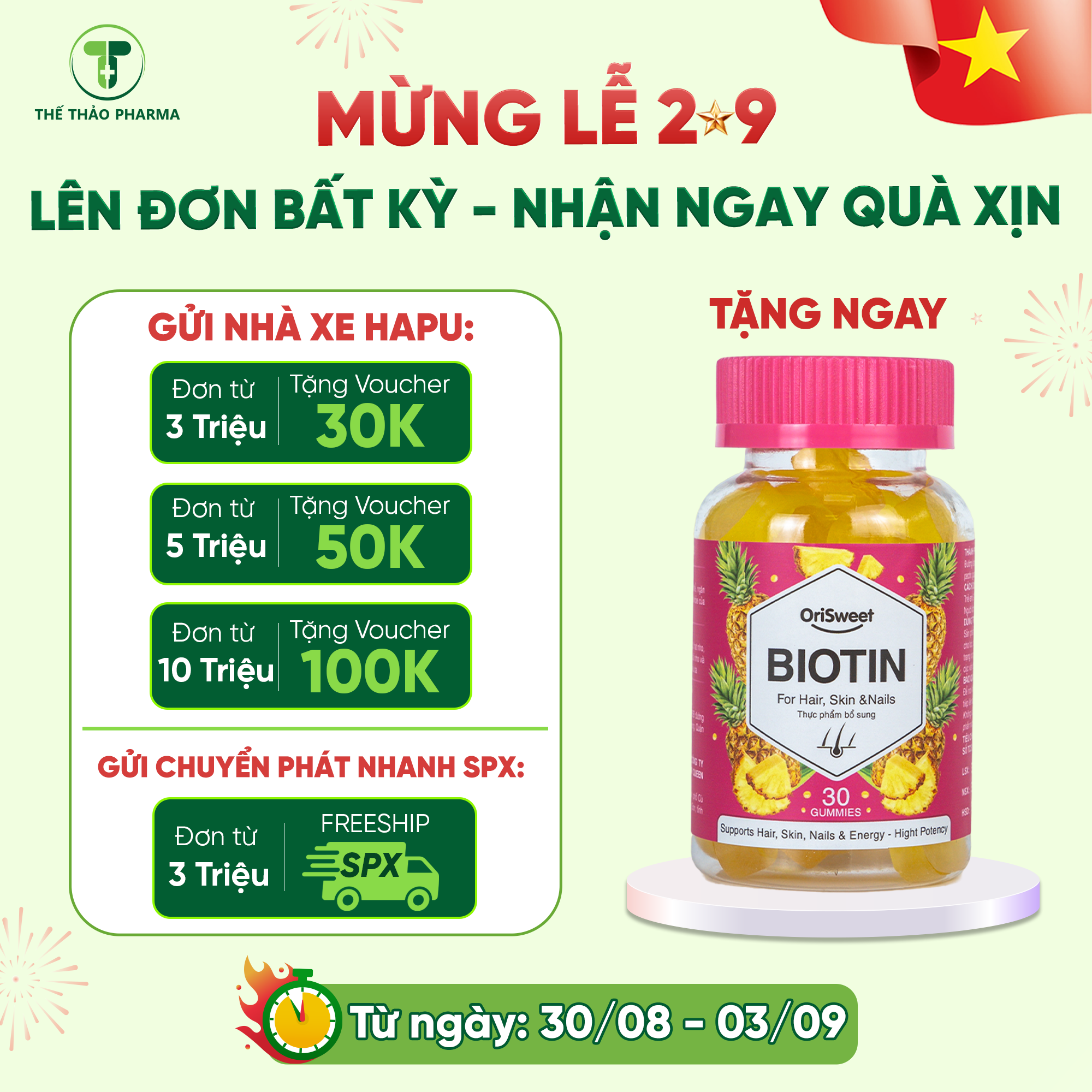 MỪNG LỄ 2/9 – LÊN ĐƠN LÀ CÓ QUÀ!