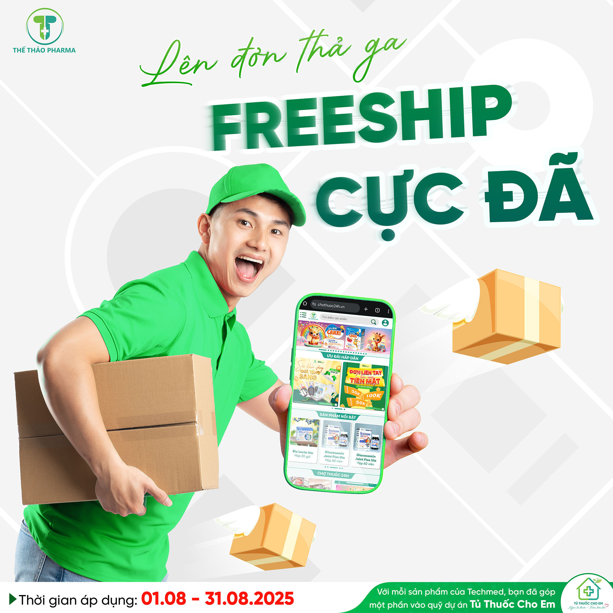 MIỄN PHÍ VẬN CHUYỂN TOÀN QUỐC – FREESHIP CỰC ĐÃ CÙNG TECHMED