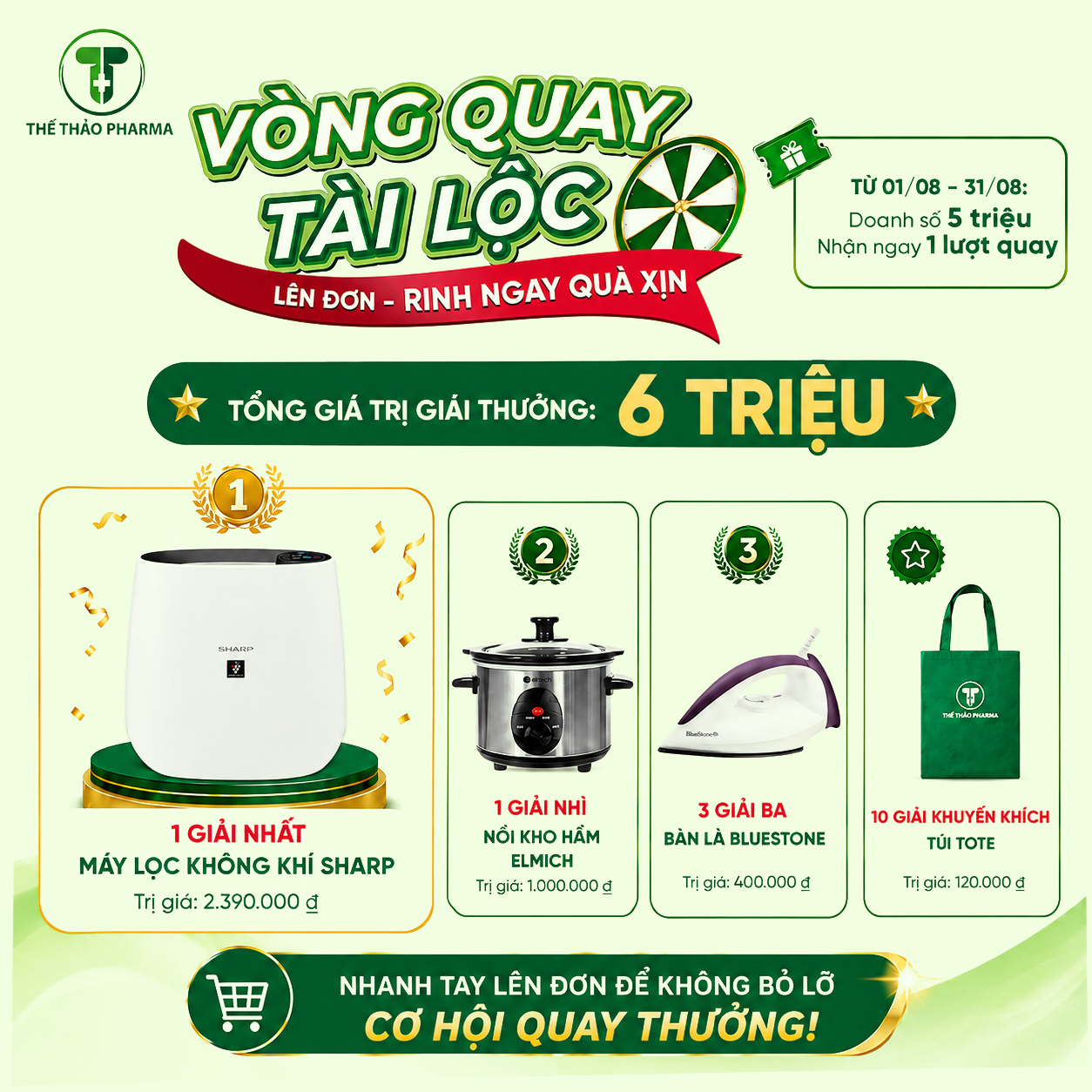 🎉 VÒNG QUAY TÀI LỘC – LÊN ĐƠN, RINH NGAY QUÀ XỊN!