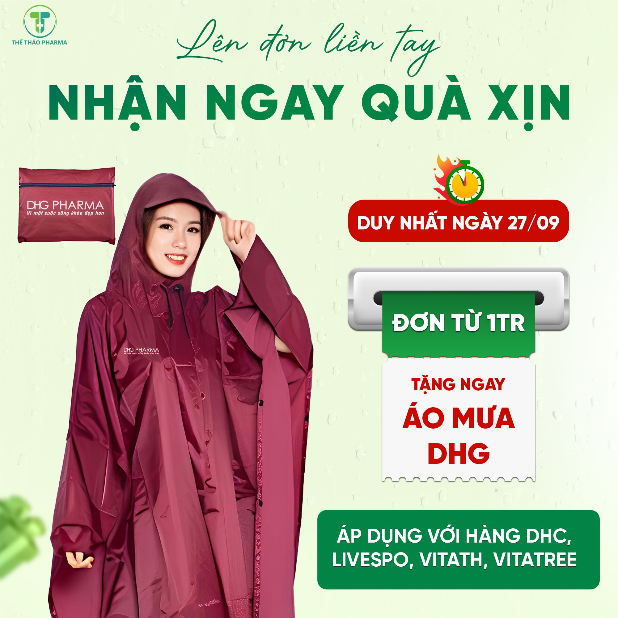 MUA HÀNG LIỀN TAY – NHẬN ÁO MƯA XỊN